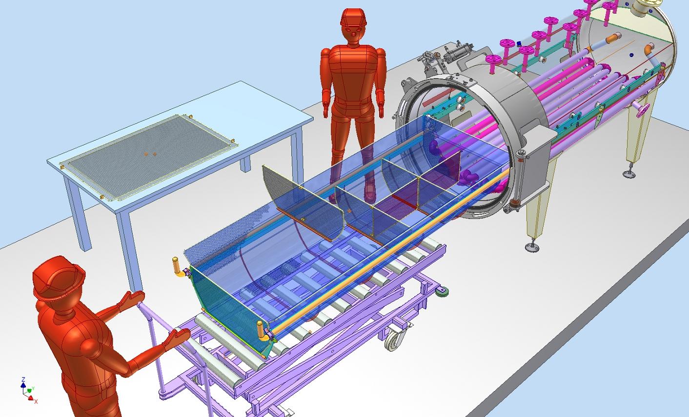 3. Adjusted through separators placed by workers