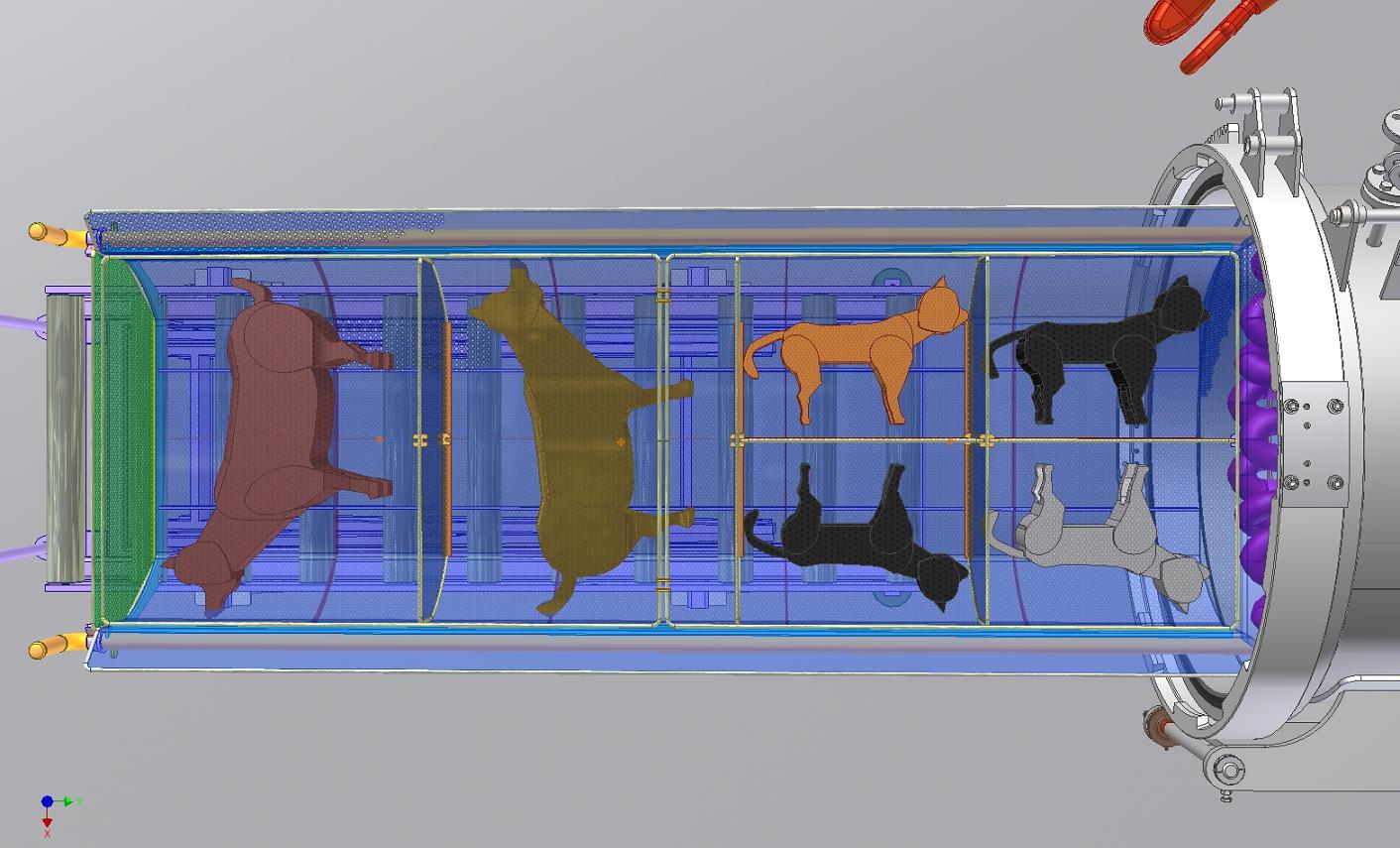 7. Top view of sled
